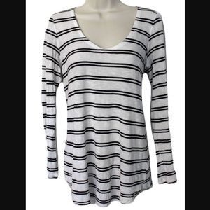 Splendid Black and White Striped Tee